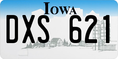 IA license plate DXS621