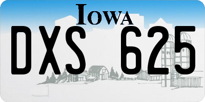 IA license plate DXS625