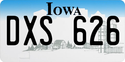 IA license plate DXS626