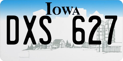 IA license plate DXS627