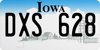 IA license plate DXS628