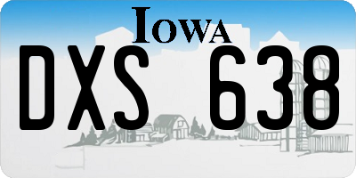 IA license plate DXS638