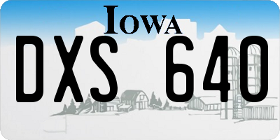 IA license plate DXS640