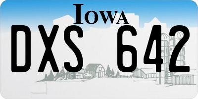 IA license plate DXS642