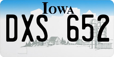 IA license plate DXS652