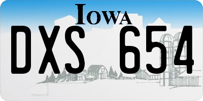 IA license plate DXS654