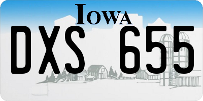 IA license plate DXS655