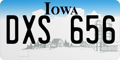 IA license plate DXS656