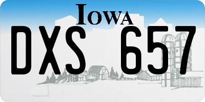 IA license plate DXS657