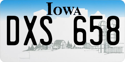 IA license plate DXS658