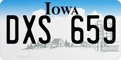 IA license plate DXS659