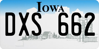 IA license plate DXS662