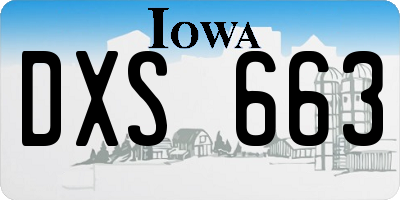 IA license plate DXS663