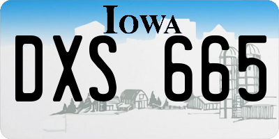 IA license plate DXS665