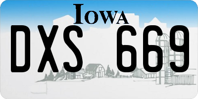 IA license plate DXS669