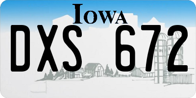 IA license plate DXS672