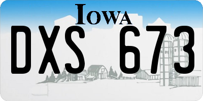 IA license plate DXS673