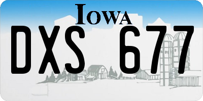 IA license plate DXS677