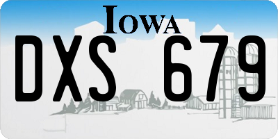 IA license plate DXS679