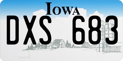 IA license plate DXS683