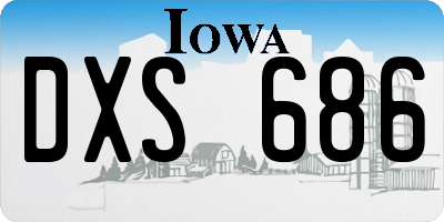 IA license plate DXS686