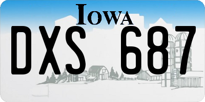 IA license plate DXS687