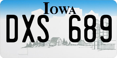 IA license plate DXS689