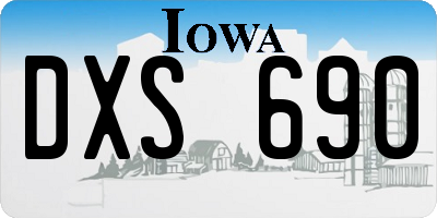 IA license plate DXS690