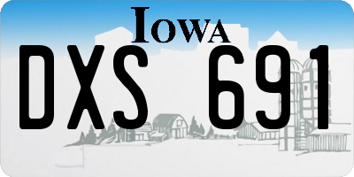 IA license plate DXS691