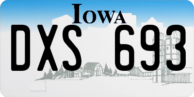 IA license plate DXS693