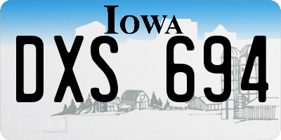 IA license plate DXS694