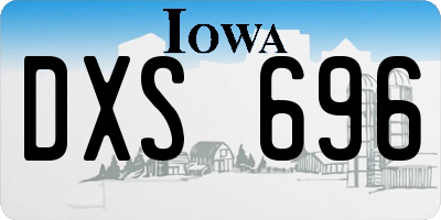 IA license plate DXS696