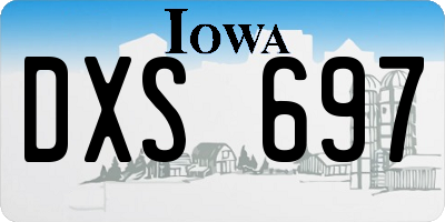 IA license plate DXS697