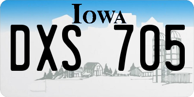 IA license plate DXS705