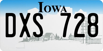 IA license plate DXS728