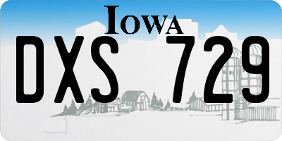 IA license plate DXS729
