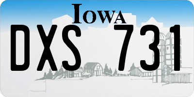 IA license plate DXS731
