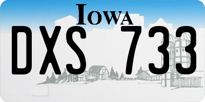 IA license plate DXS733