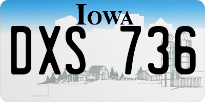 IA license plate DXS736