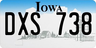 IA license plate DXS738