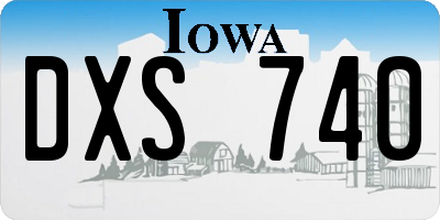 IA license plate DXS740