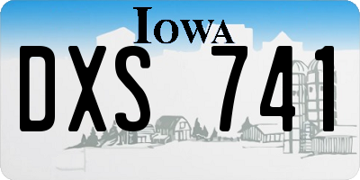 IA license plate DXS741