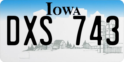 IA license plate DXS743