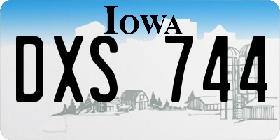 IA license plate DXS744