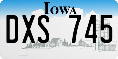 IA license plate DXS745