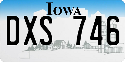 IA license plate DXS746