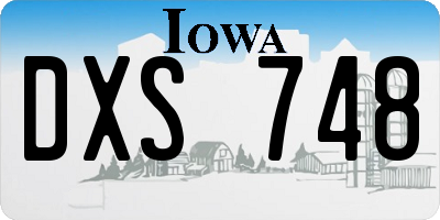 IA license plate DXS748