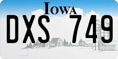 IA license plate DXS749