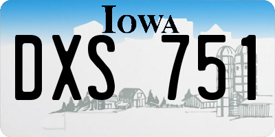 IA license plate DXS751