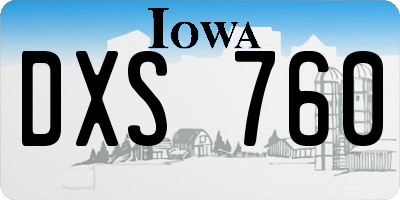 IA license plate DXS760